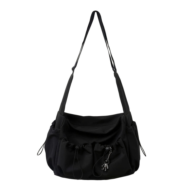 UrbanLiner Nylon Messenger Bag – Schwarze Umhängetasche mit Reißverschluss für den täglichen Gebrauch | Karnz
