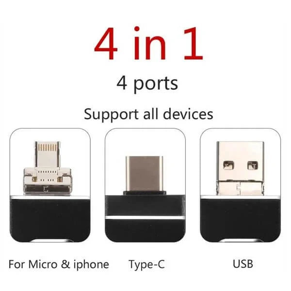 Sandsberg | 4-in-1 USB-Stick | Hochgeschwindigkeits-Datenspeicher mit Mehrfachanschluss