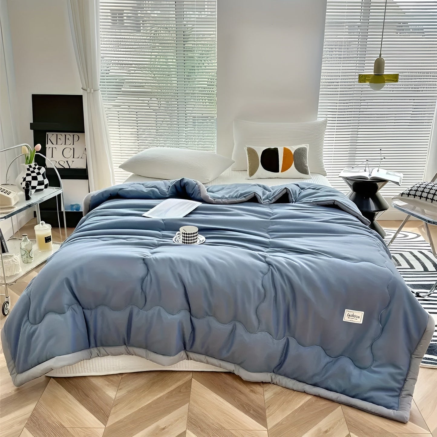 Leichte Tagesdecke für den Sommer – Atmungsaktiv & Vielseitig | Für Sofa, Bett & Reisen | Karnz
