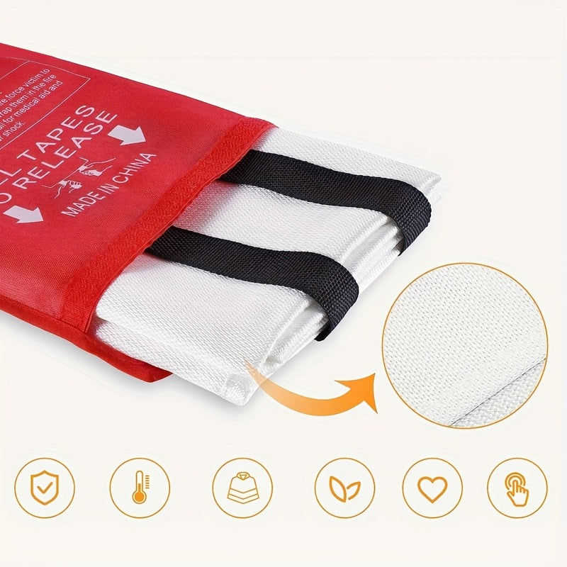 Feuerfestes Fiberglas-Feuerdecke – Kompakte Sicherheitsdecke für Zuhause, Küche und Auto | Karnz