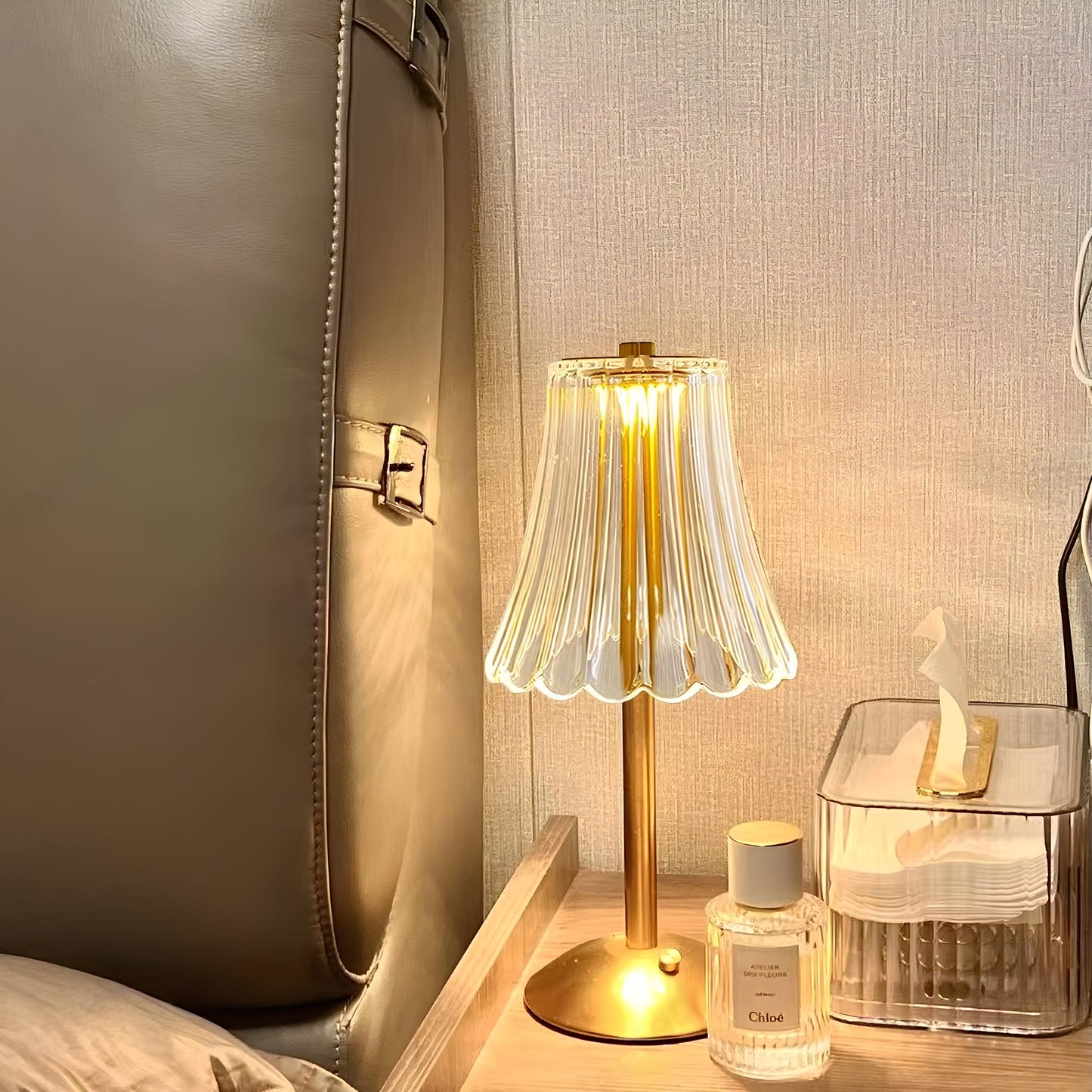 Goldene Kristall-Tischlampe - Aurora Luxe | Karnz