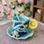 ArtSip Keramiktasse & Untertasse Set – Handgemalte 3D-Design inspiriert von Van Gogh | Karnz