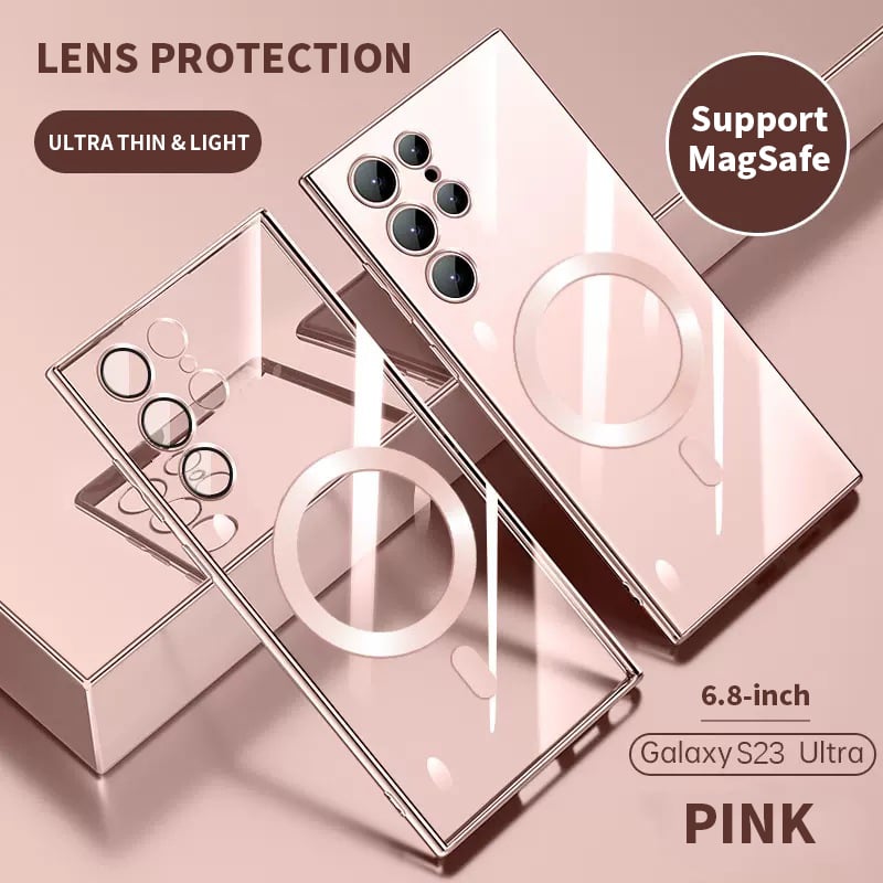 Transparente Luxus-Beschichtung Magnetische Hülle für Samsung