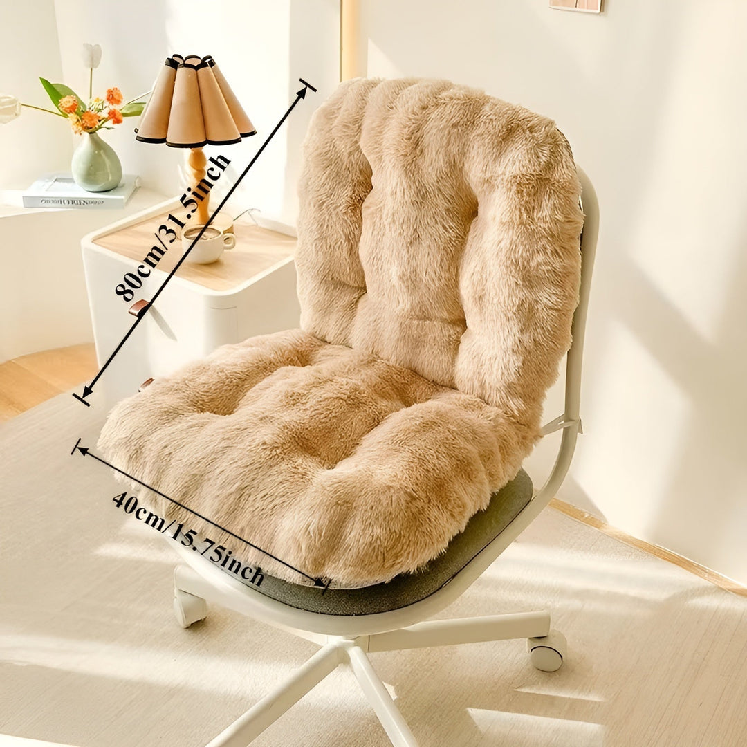 Weiches Sitzkissen aus Kunstfell – extra dick und kuschelig | Perfekt für Sessel und Sofa