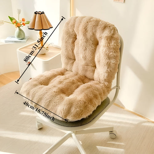 Weiches Sitzkissen aus Kunstfell – extra dick und kuschelig | Perfekt für Sessel und Sofa
