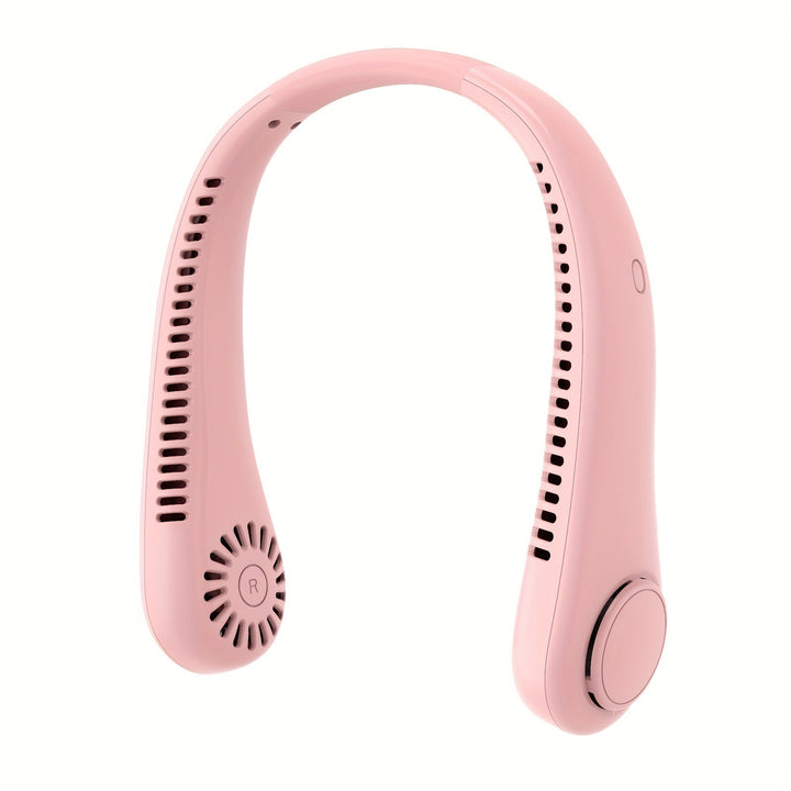1pc Tragbarer Nackenventilator Elektrischer Drahtloser Ventilator Wiederaufladbarer USB Mini Ventilator Blattloser Persönlicher Ventilator Hängender Nacken Kühler Für Outdoor-Sportarten | Karnz