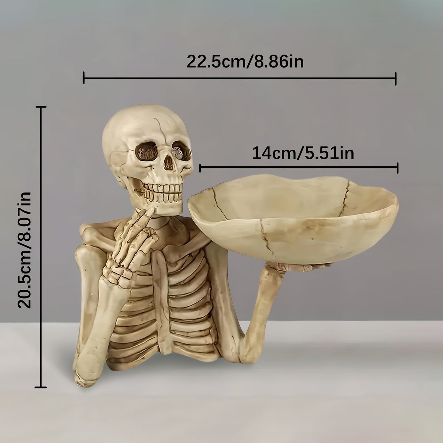 GhoulBowl Skull Bowl – Harz Halloween Süßigkeiten Schüssel und Gothic Dekoration | Karnz