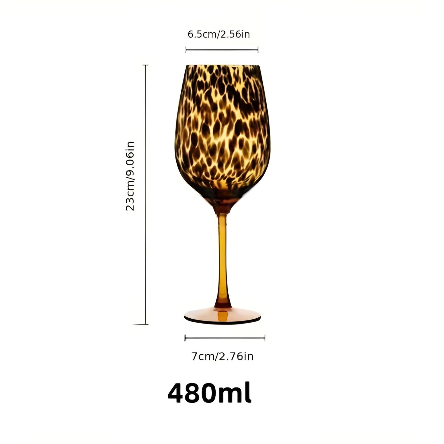 Set mit 2 Weingläsern im Leoparden-Design – Vintage-Look & dekorativ | Perfekt für besondere Anlässe | Karnz