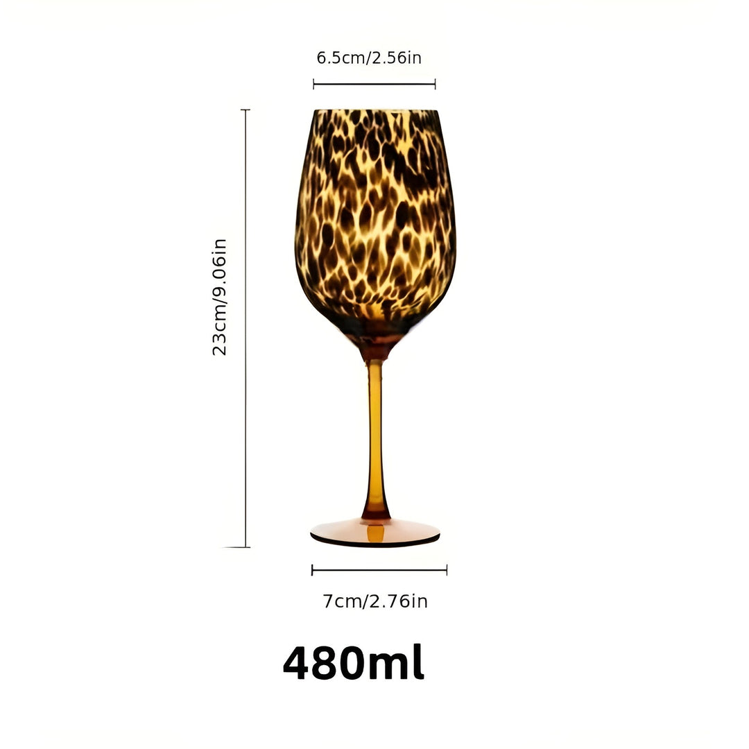 Weingläser mit Leopardenmuster – Vintage-Design im 2er-Set | Perfekt für besondere Anlässe