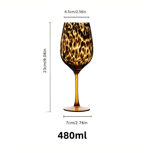 Set mit 2 Weingläsern im Leoparden-Design – Vintage-Look & dekorativ | Perfekt für besondere Anlässe | Karnz