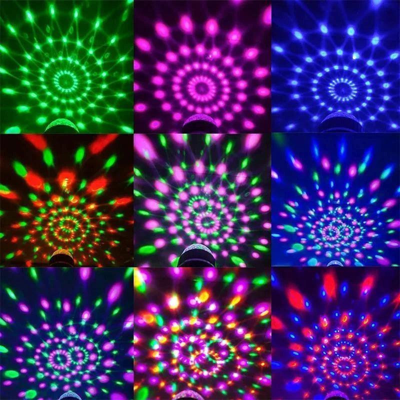 DiscoSpin LED-Party-Lampe – Rotierende RGB-Umgebungsbeleuchtung 3W | Karnz