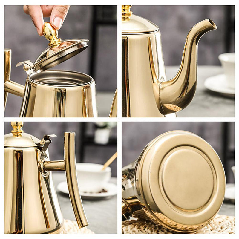 Edelstahl Teekanne mit abnehmbarem Teesieb 1.0L 1.5L 2.0L | Karnz