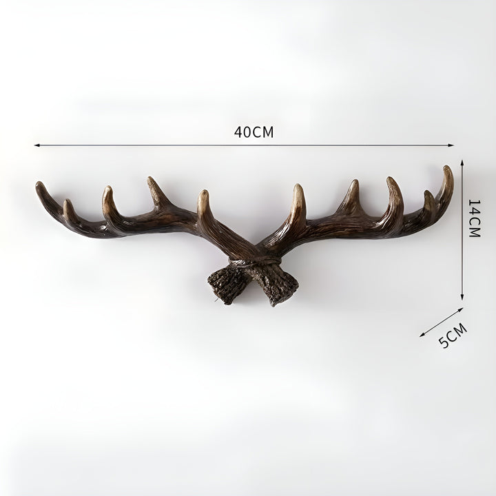 Wandhaken in Geweihform – Retro-Design für Mäntel und Jacken | Dekorativer Garderobenhaken