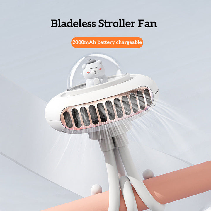 Tragbarer wiederaufladbarer faltbarer Kinderwagenventilator | Karnz