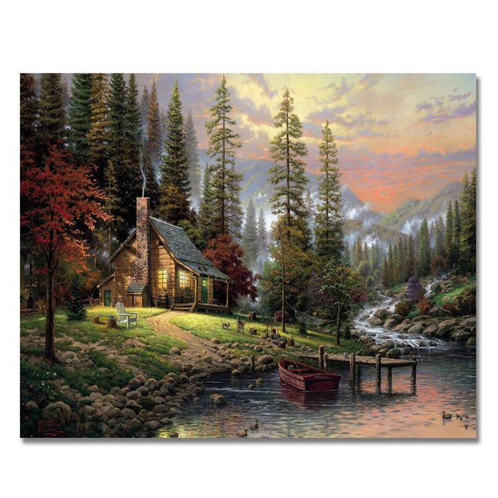 Der Bungalow Am See - Van-Go Malen Nach Zahlen Set | Karnz