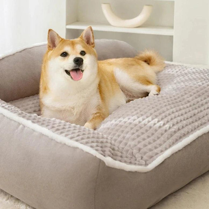 Orthopädisches Hundebett mit weichem, waschbarem Bezug | Karnz