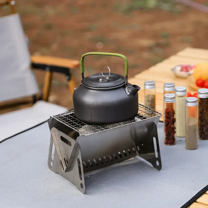 Camping-Grill Tragbarer Faltbarer Edelstahl Picknick-BBQ-Rack | Karnz