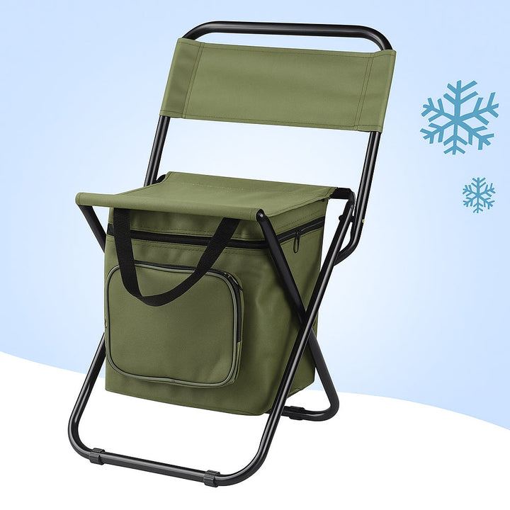 ChillPack Outdoor Stuhl – Faltbarer Campingstuhl mit Rückenlehne und integriertem Kühltasche | Karnz