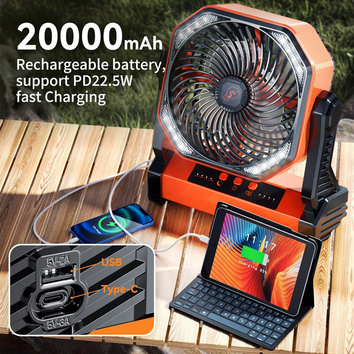 3 In 1 Kabelloser Camping Ventilator | Karnz