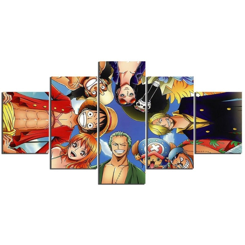 5 Stück "Animation Luffy Strohhut-Piraten" - Wandkunst Modulare Bilder Poster