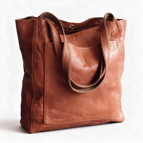 CARMÉ Shopper Tasche aus weichem Echtleder – Große Schultertasche
