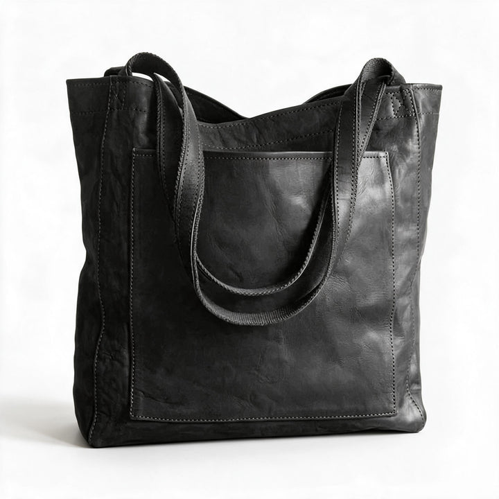 Strapazierfähige Schultertasche aus weichem Echtleder
