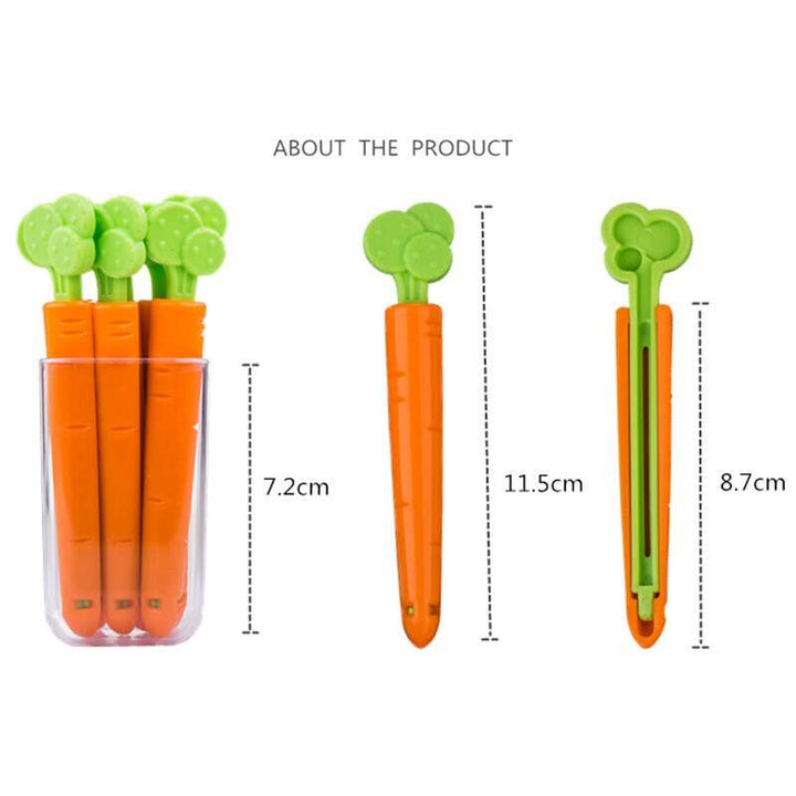 5PCS Lebensmittelverschlussclip Karottenform Karnz