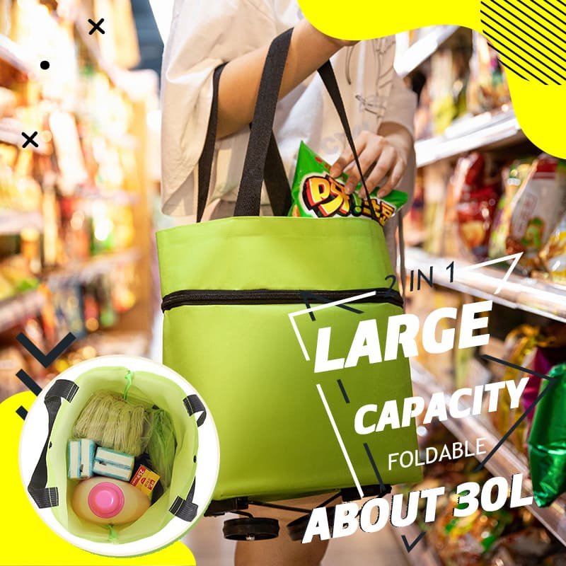 CarryFlex – 2-in-1-Einkaufstasche mit Rollen
