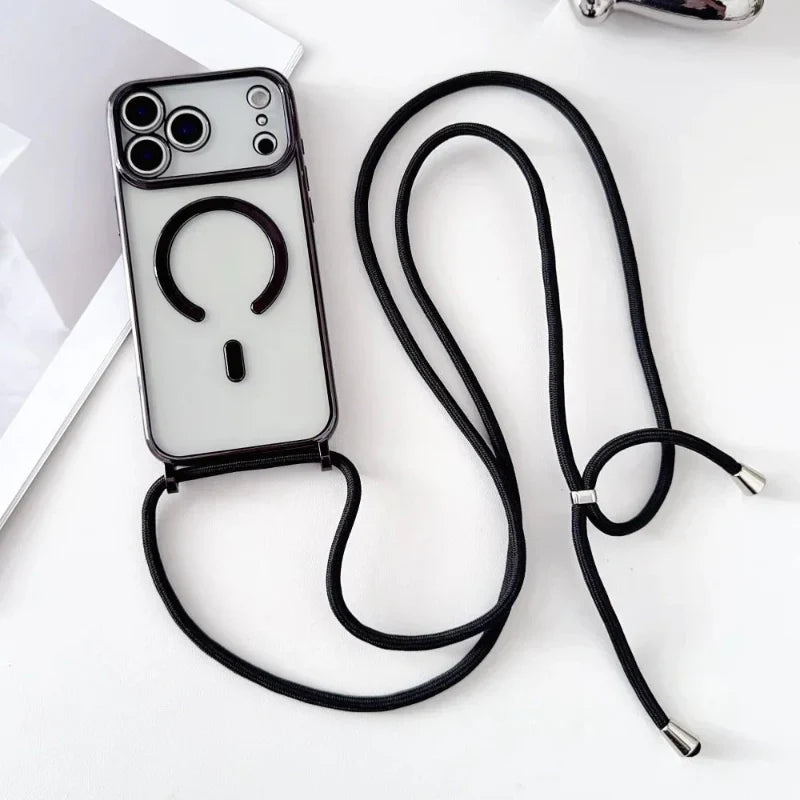 CarryLink – Verstellbares Handy-Lanyard mit transparenter MagSafe-Hülle