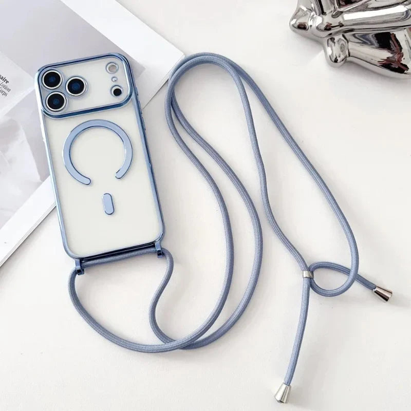 CarryLink – Verstellbares Handy-Lanyard mit transparenter MagSafe-Hülle