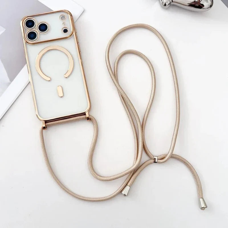 CarryLink – Verstellbares Handy-Lanyard mit transparenter MagSafe-Hülle