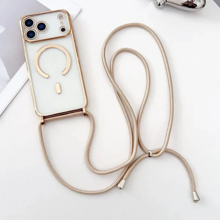 CarryLink – Verstellbares Handy-Lanyard mit transparenter MagSafe-Hülle