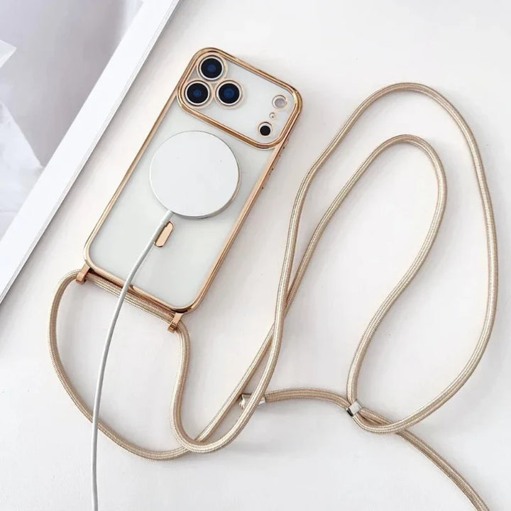 CarryLink – Verstellbares Handy-Lanyard mit transparenter MagSafe-Hülle