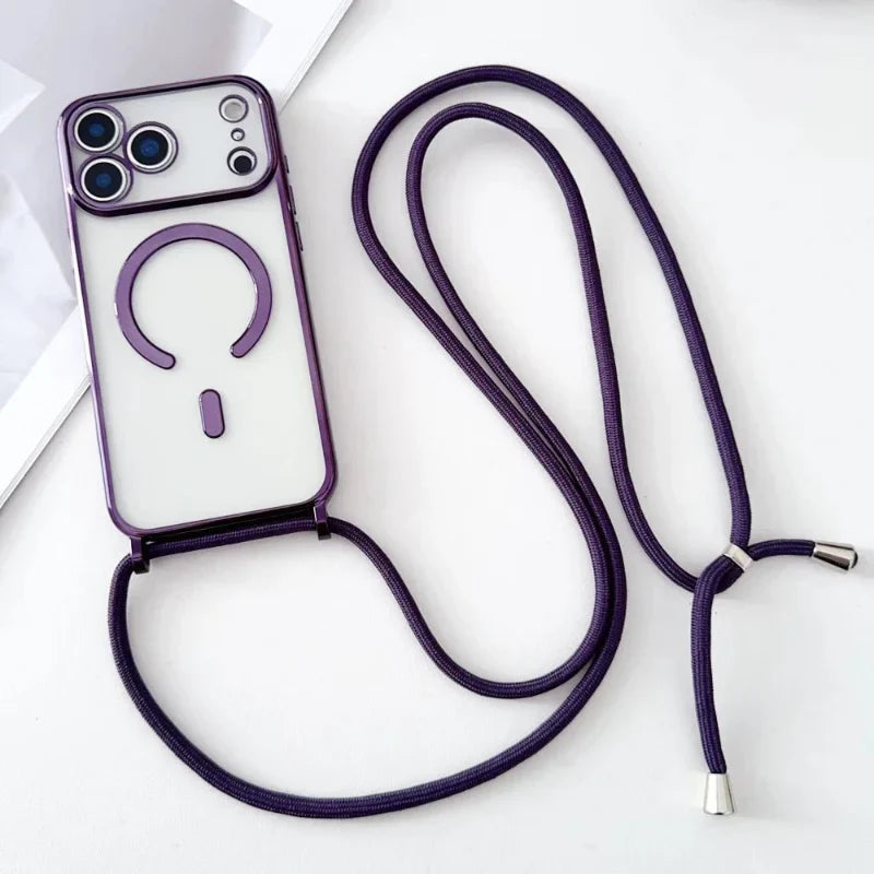 CarryLink – Verstellbares Handy-Lanyard mit transparenter MagSafe-Hülle