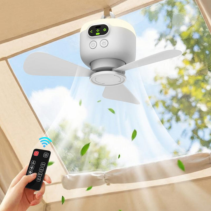 Wiederaufladbarer Deckenventilator mit LED-Lichtern | Karnz