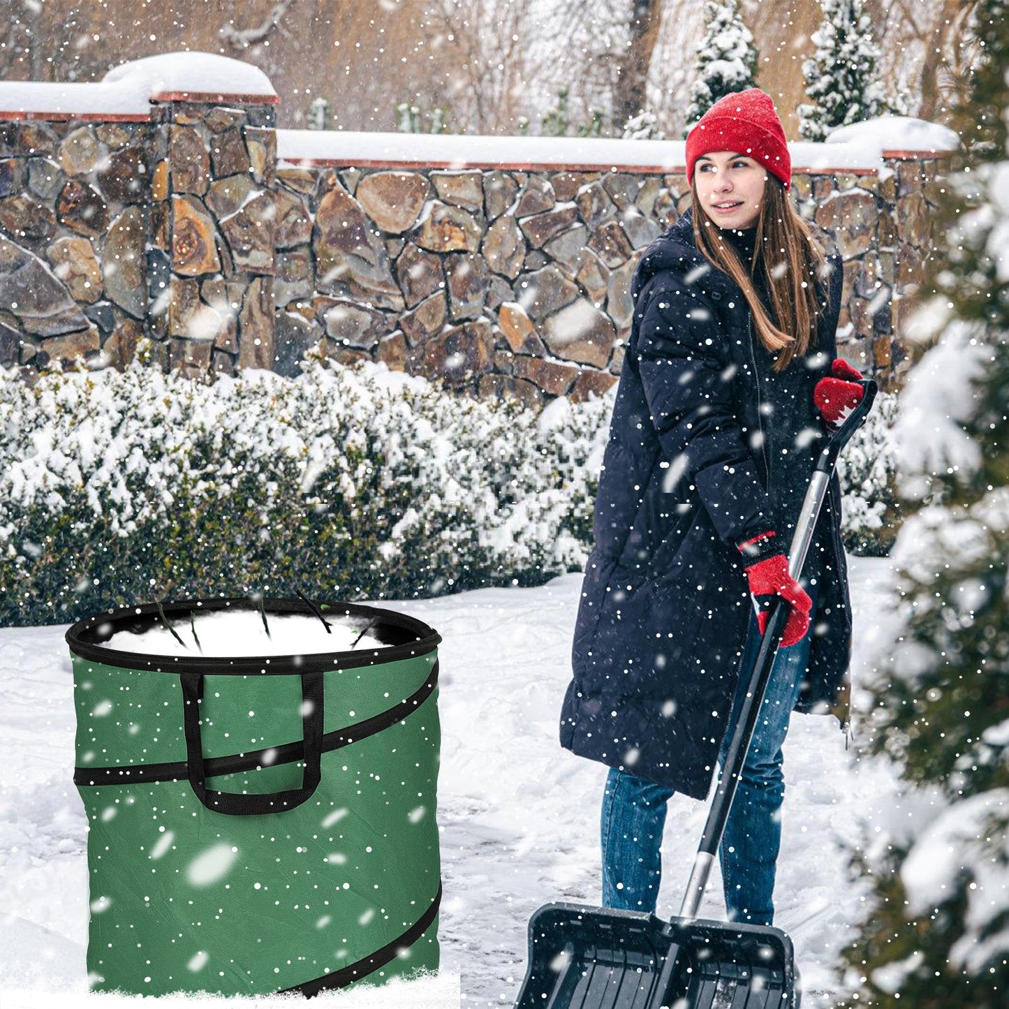 Gartensack Pop Up Gartenabfallsack 170L mit Griffen | Karnz