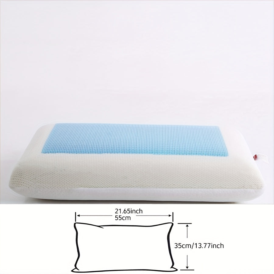 1pc ergonomisches Gedächtnisschaumkissen mit atmungsaktivem Netz und kühlendem Gelkern - Unterstützt Nacken und Rücken für komfortablen Schlaf | Karnz