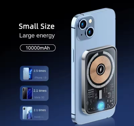 Karnz | Transparente Magnetische Mini Wireless Power Bank