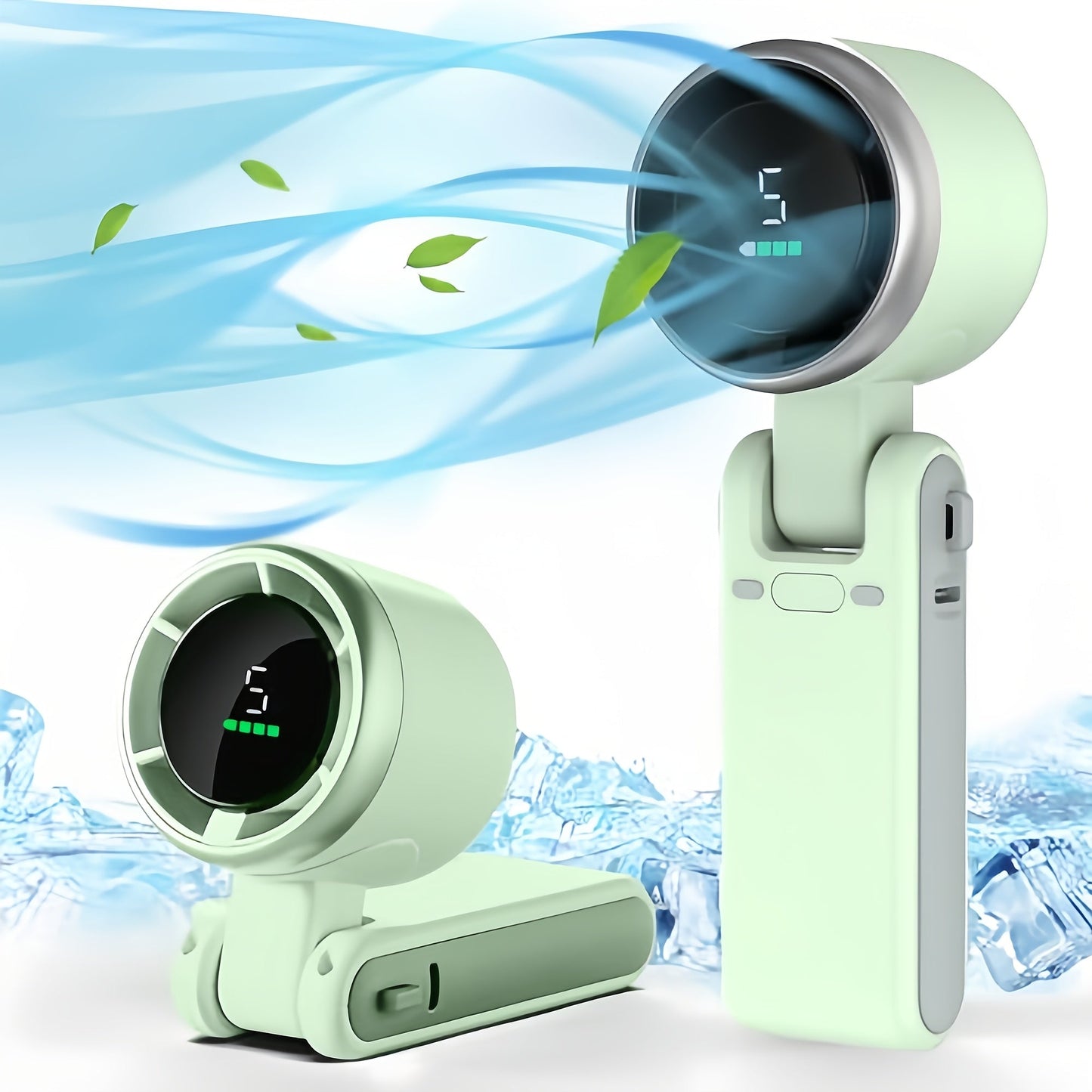 USB wiederaufladbarer Handventilator mit 5 Geschwindigkeiten | Karnz