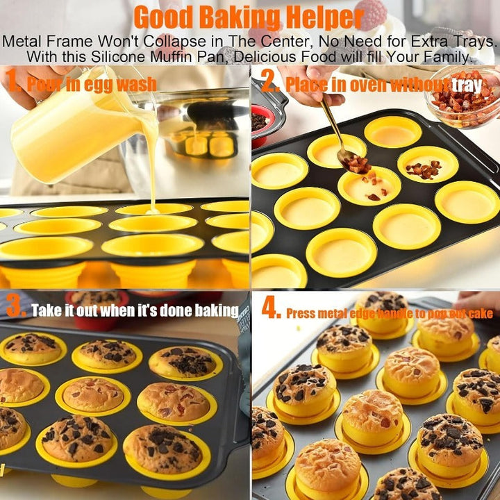 Karnz | Pressemitteilung Silikon Muffinform mit stabilem Metallrahmen