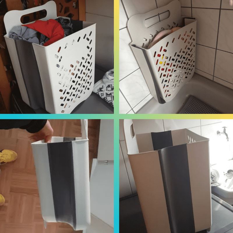 Platzsparender Wäschekorb ausziehbar & faltbar | Karnz