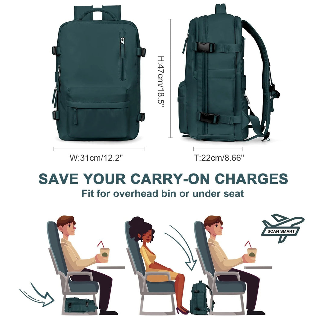 Großer Damen Reisetasche Wasserdichter Wanderrucksack – 35L Multifunktion