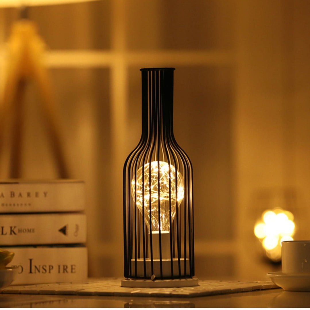 NoirLume - Luxus Moderne Schwarze Tischlampe | Atmosphärische Beleuchtung für Wohnzimmer & Schlafzimmer | Karnz