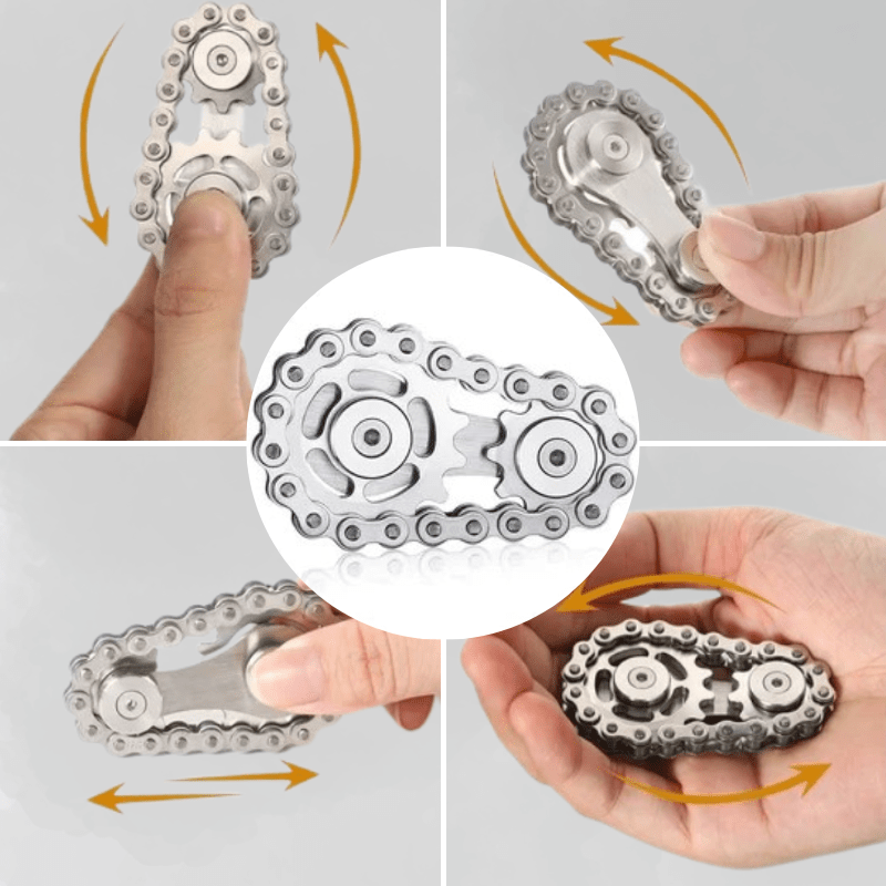 ChainFidget Pro – Kettenrad-Spinner aus Edelstahl zur Stressbewältigung