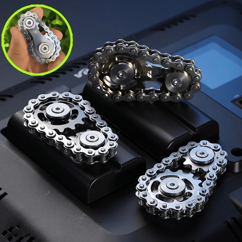 ChainFidget Pro – Kettenrad-Spinner aus Edelstahl zur Stressbewältigung