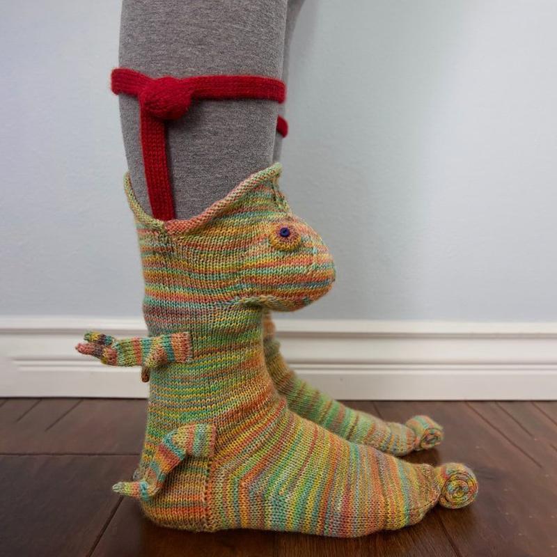 Karnz gestrickte Tiersocken