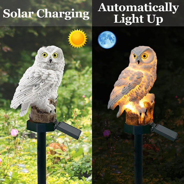 Gartenleuchten-Solar-Eule-LED-Set für den Außenbereich