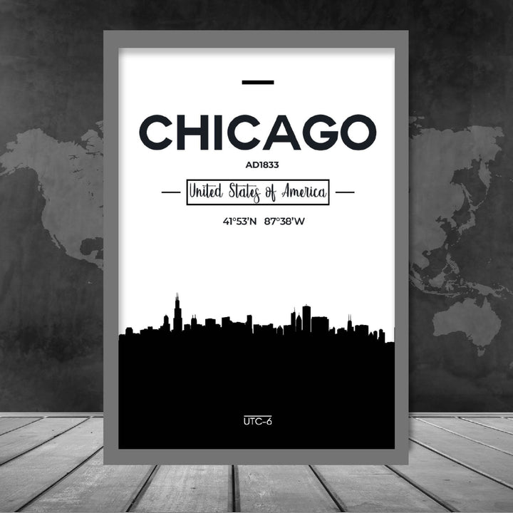 Chicago Stadtbild-Druck