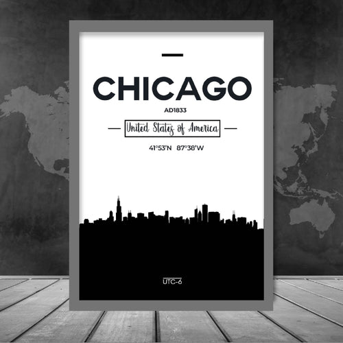 Chicago Stadtbild-Druck