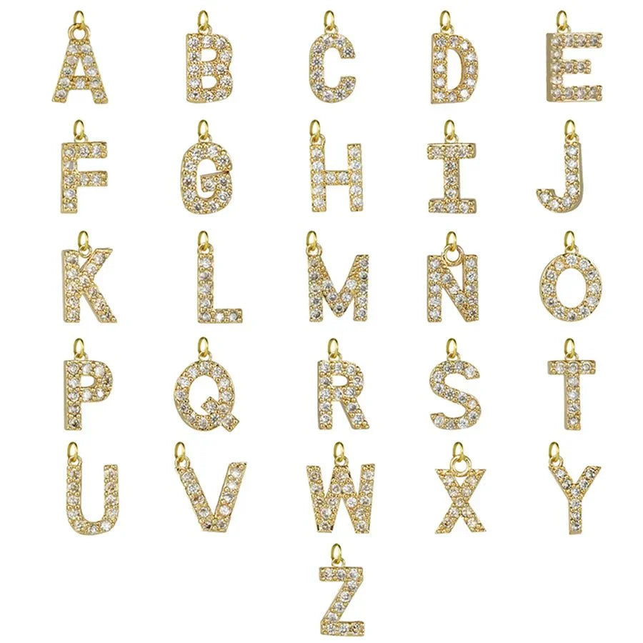 Karnz | Klassische Perlenverschluss Buchstabeninitialen Armbänder